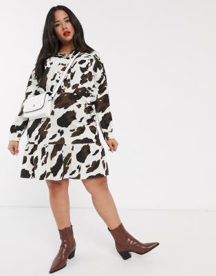 cow print shirt dress