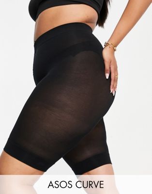 ASOS DESIGN Curve anti-chafing shorts in black - ASOS Price Checker