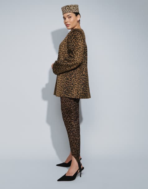ASOS DESIGN Curve short formal collarless jacket in pony skin - view 1