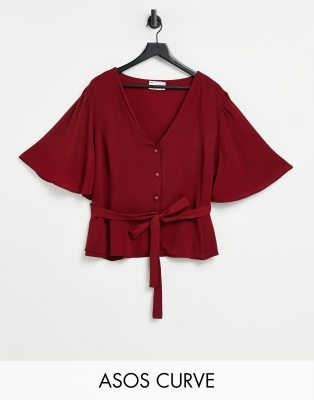 asos short sleeve blouse