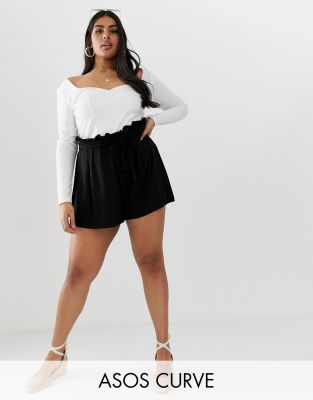 asos plus size shorts