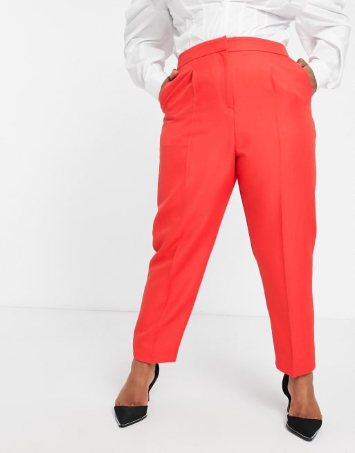 asos red trouser suit