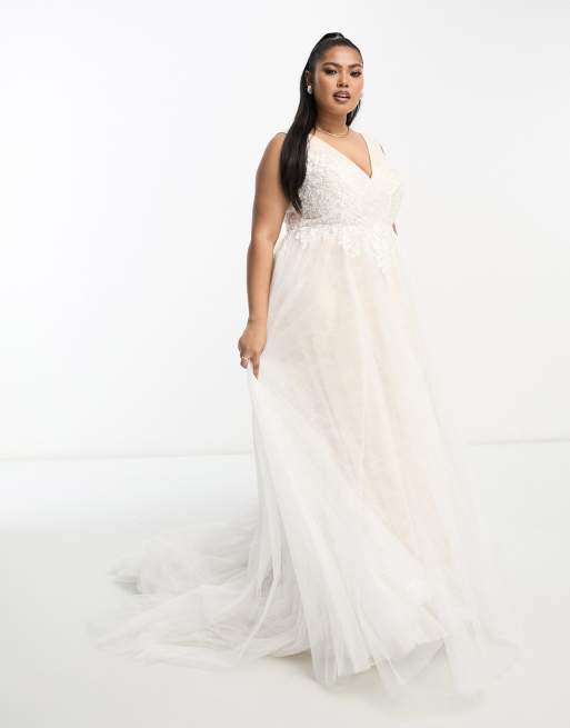 Asos plus shop wedding dress