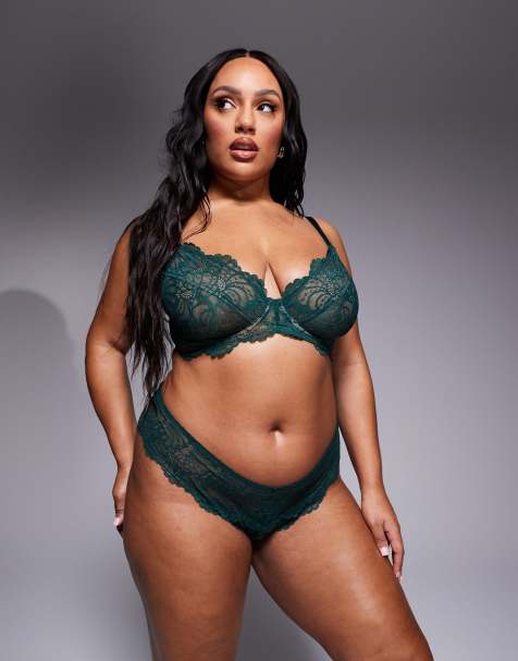 ASOS DESIGN Curve - Sienna - Completo in pizzo verde bosco - view 1