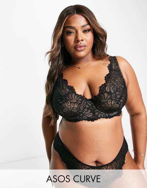 ASOS Curve ASOS DESIGN Curve Sienna lace high apex underwired bra