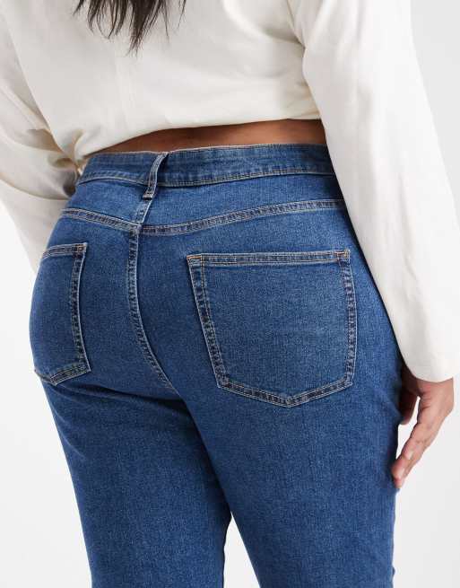 ASOS DESIGN Curve skinny jeans in mid blue 