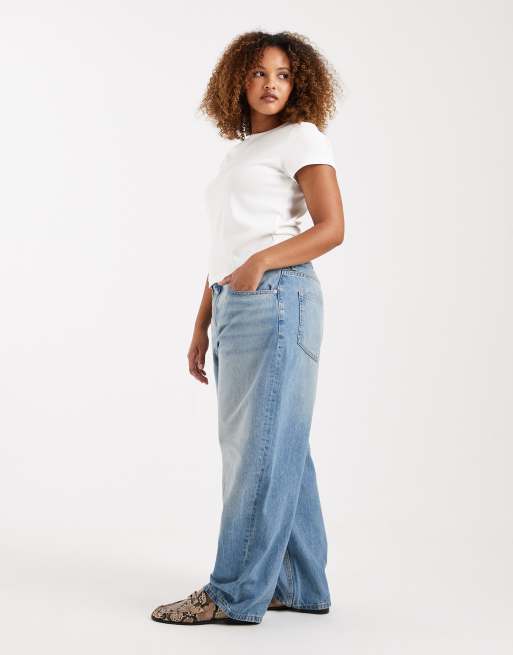 ASOS DESIGN Curve slim barrel jeans in vintage wash , 3 of 5