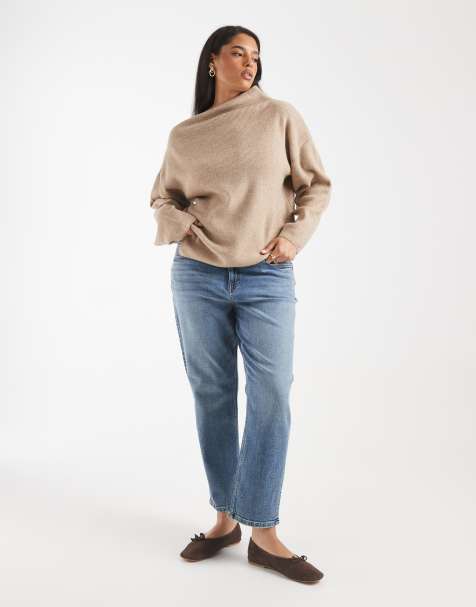 ASOS DESIGN Curve slim fit comfort jeans in vintage wash - view 1