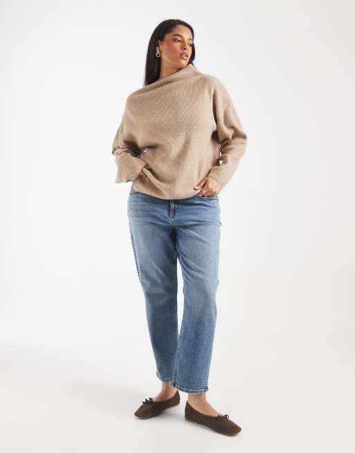 ASOS DESIGN Curve slim fit comfort jeans in vintage wash