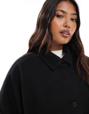 Asos Curve Asos Design Curve Slouchy Formal Harrington Jacket In Neutral