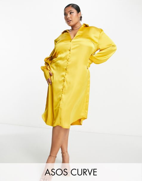 Gold Plus Size Dresses For Women | Asos