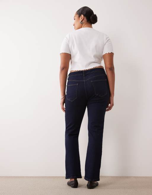 ASOS DESIGN Curve smalle jeans med stiletthæl i rinse-vask, 2 af 5