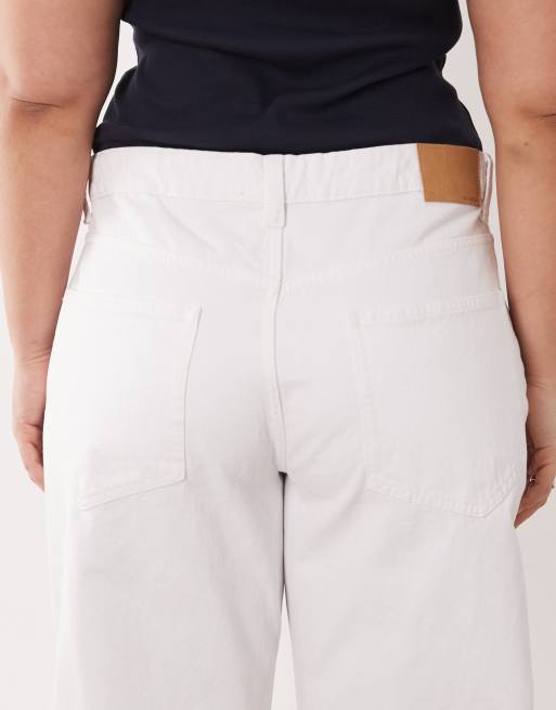 ASOS DESIGN Curve - Smalle jeans met ballonpijpen in wit, 5 van 5