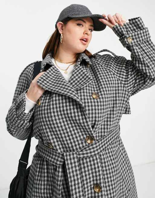 Asos checked coat hotsell