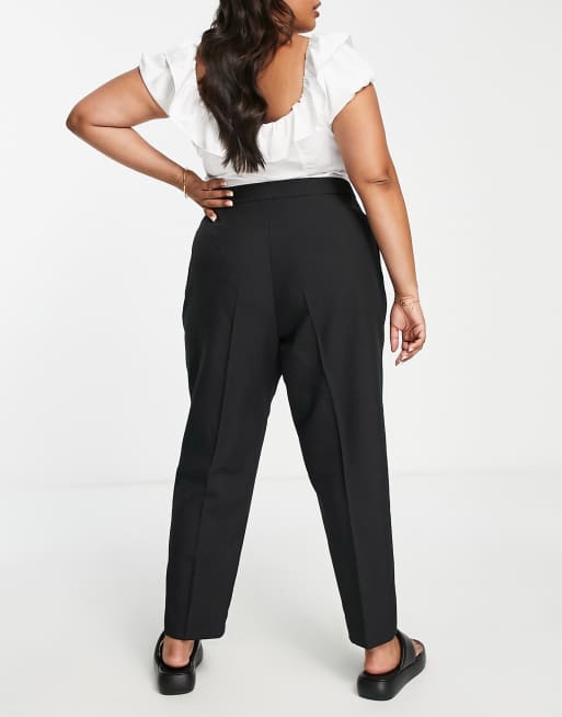 ASOS DESIGN smart tapered pants in black