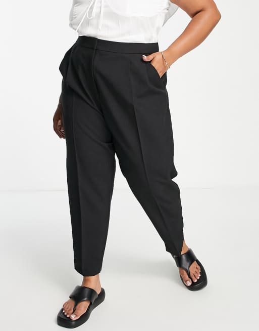 ASOS DESIGN smart tapered pants in black