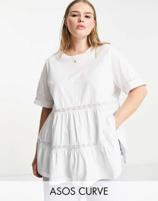 Lace store smock top