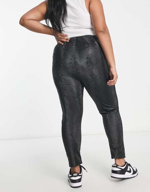 ASOS DESIGN Curve legging with high waist in black