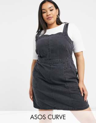 asos denim pinafore