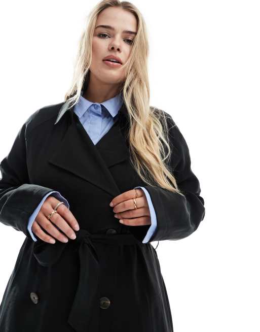 Black Oversized Curved Panel Puffer Jacket