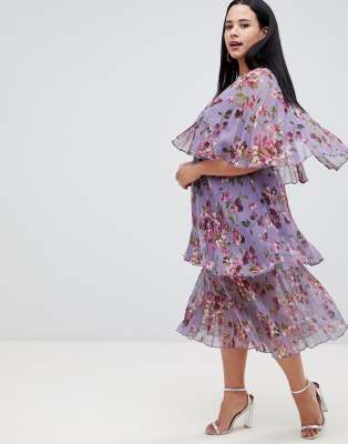 asos lilac floral dress