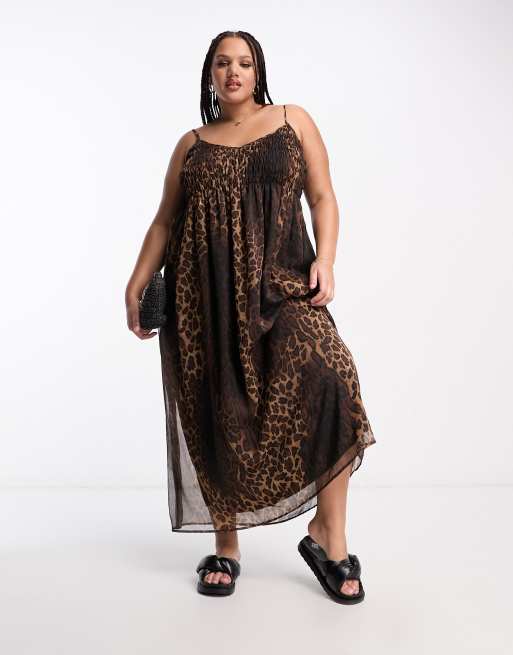 Asos curve animal print dress best sale