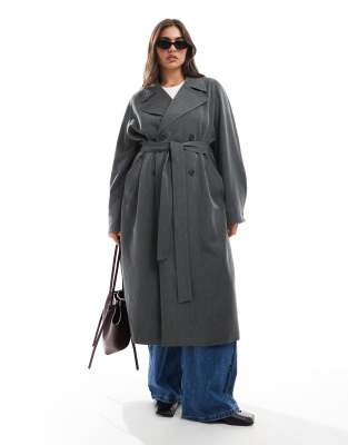 Asos Curve Asos Design Curve Soft Tailored Trench