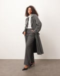 [ASOS Curve] ASOS DESIGN Curve soft tailored trench in charcoal-Grey 24 Charcoal