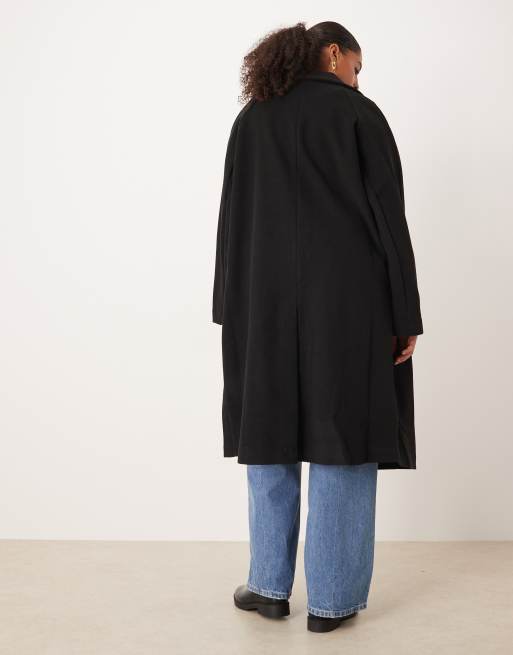 ASOS DESIGN Curve - Sort chuck-on-overfrakke, 4 af 4