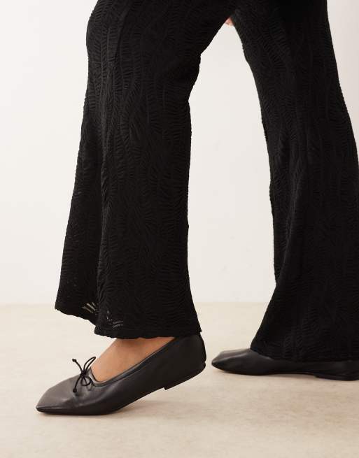 ASOS DESIGN Curve - Sorte bukser med høj talje, svaj og tekstur - Del af sæt, 3 af 5