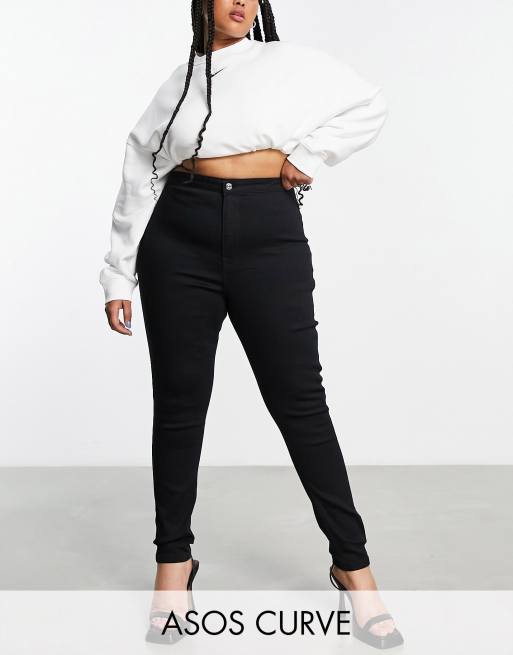 ASOS DESIGN Curve - Sorte jeggings