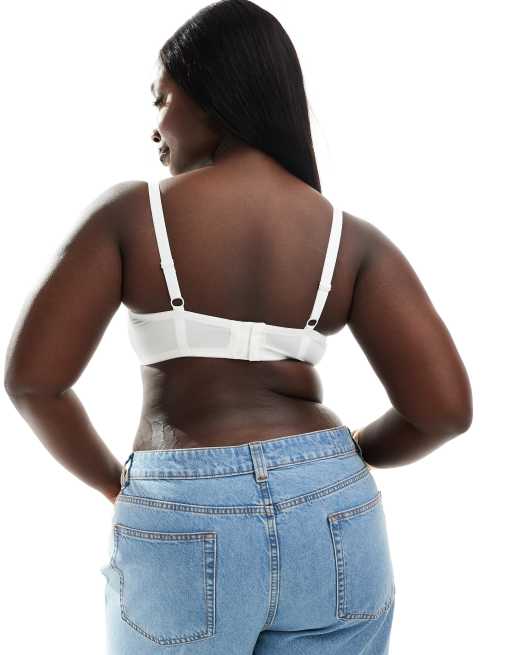 ASOS DESIGN Curve - Soutien-gorge invisible à bonnets moulés - Blanc, 3 de 4