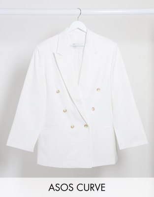 asos black and white blazer