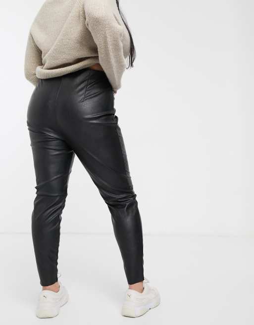 ASOS DESIGN – Curve – Spodnie z imitacji skóry, 2 z 4