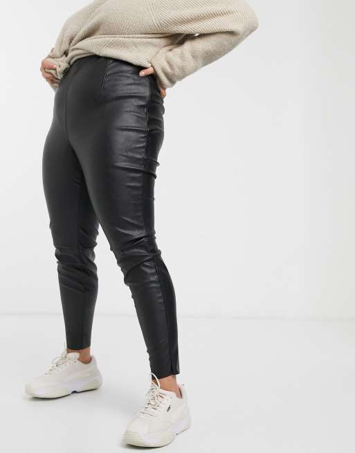 ASOS DESIGN – Curve – Spodnie z imitacji skóry, 4 z 4