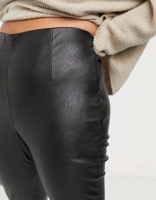 ASOS DESIGN Curve – Sprayon-Hose im Leder-Look, 3 von 4