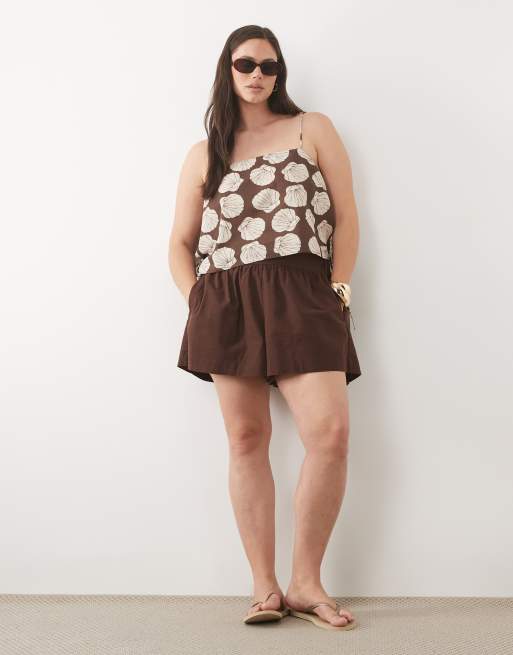 ASOS DESIGN Curve square neck beach top in shell print, 3 of 4