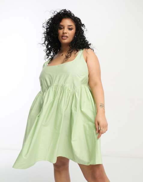 Apple green 2025 plus size dresses