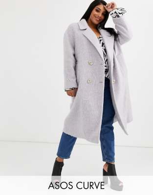 asos plus size coats