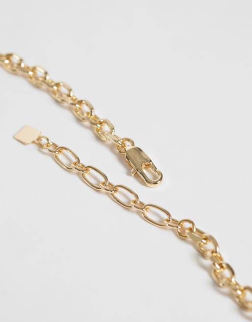 ASOS DESIGN Curve statementketting met set van meerdere stenen en gesmolten effect, 3 van 4