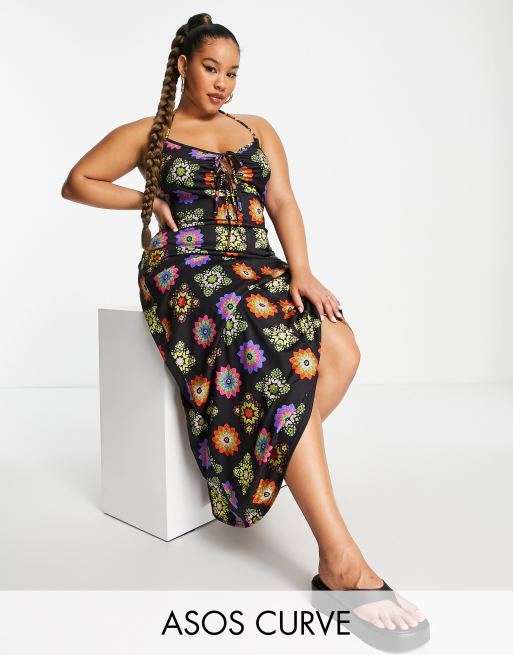 Plus size crochet outlet maxi dress