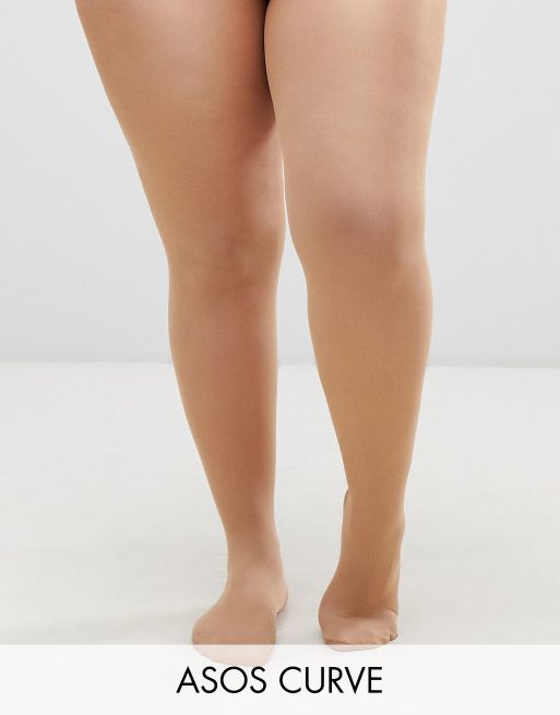 ASOS DESIGN Curve – Strumpfhose in Beige, 50 Den
