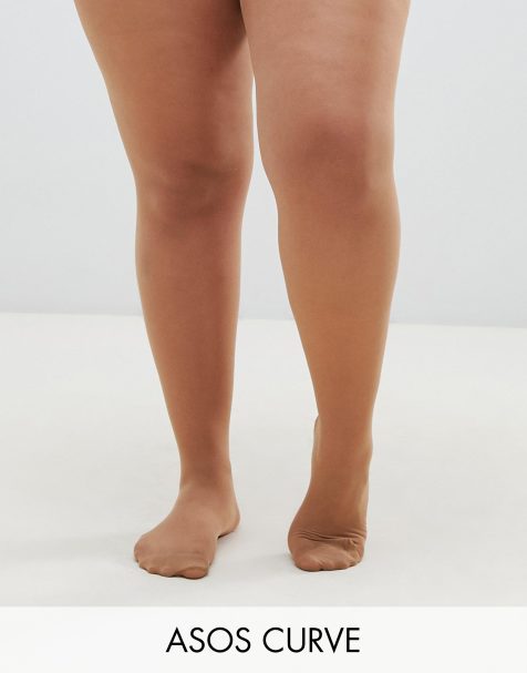 ASOS DESIGN Curve – Strumpfhose mit neuer, verbesserter Passform in Goldener Bronze, 15 Denier