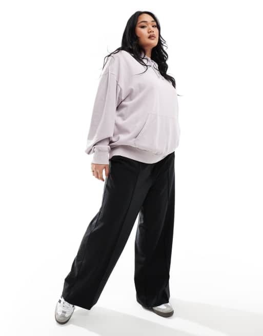 ASOS DESIGN Curve - Super oversized hoodie in lila met wassing, 2 van 4