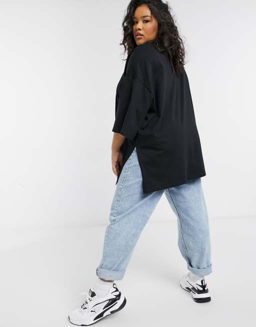 ASOS Design Curve Ultimate Oversized T-Shirt in Black