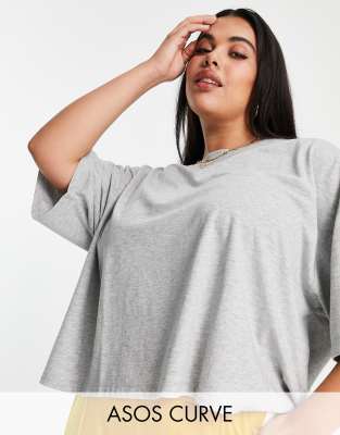 Grey Side Split T-Shirt