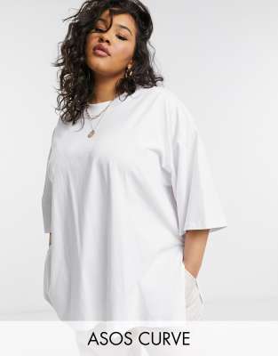Asos Curve Asos Design Curve Super Oversized T-shirt With Side