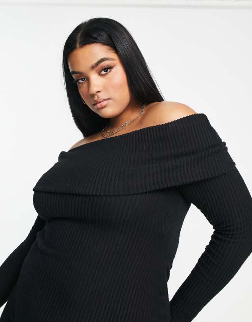 Black hotsell bardot sweater