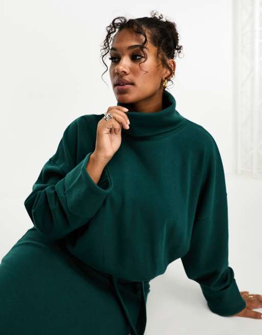 green emerald velvet dress Womens Green Solid Corduroy Overall Dress with Front Pockets Green / M