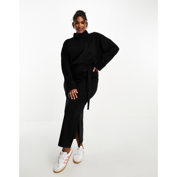 ASOS DESIGN Curve super soft longline turtle neck sweater in